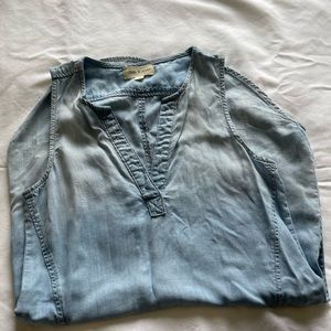 Cloth & stone soft denim dress with pockets size xs